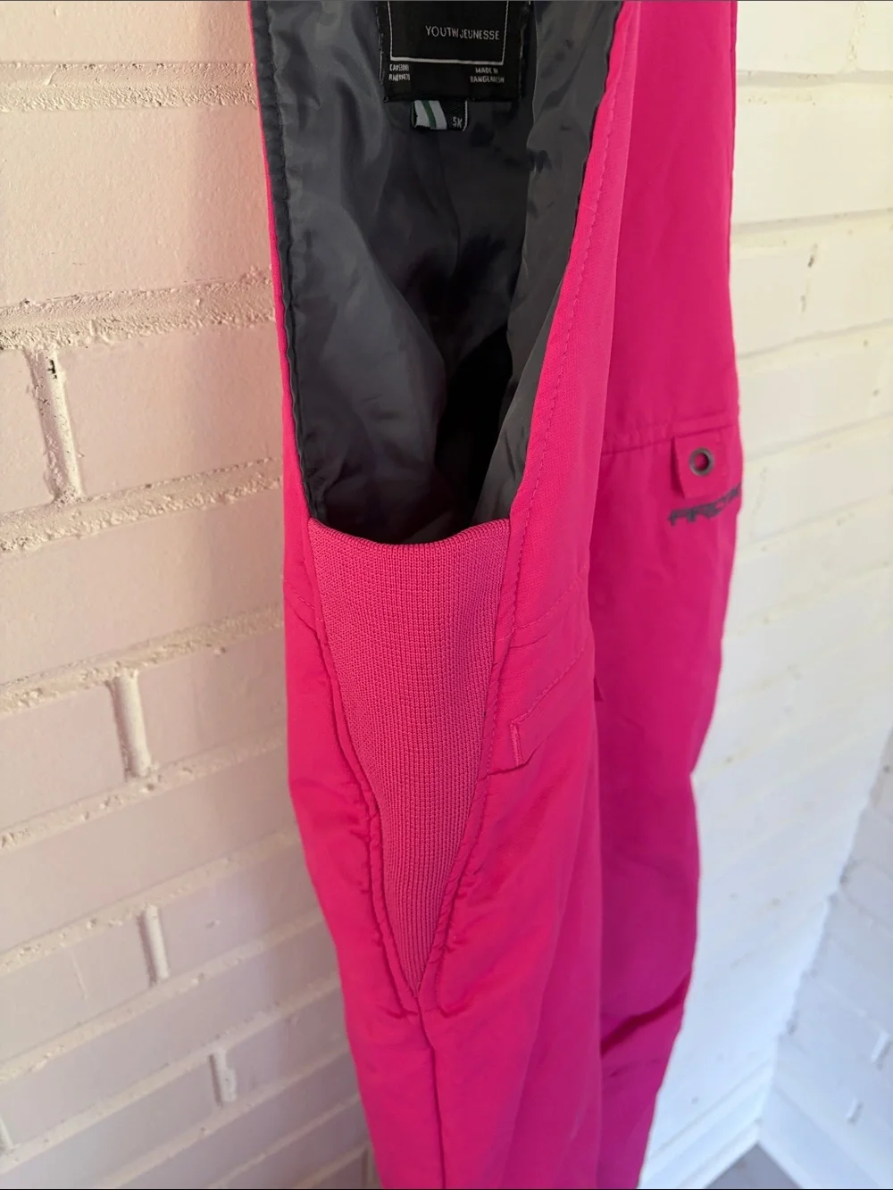 Arctix Girls Bright Magenta Ski Bib Overalls size small 7/8